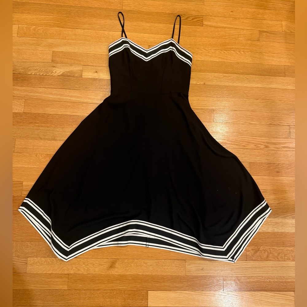 Ted Baker Flowy Black & White Dress, Size 2